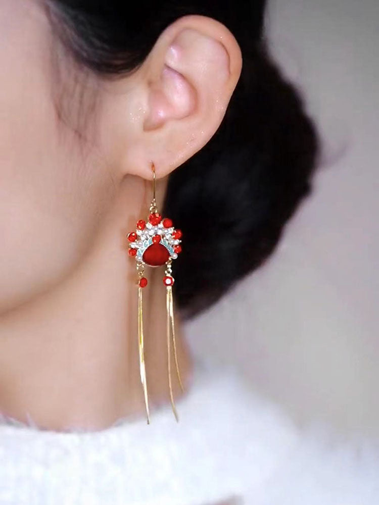 Lange Quaste Elegante Ohrringe