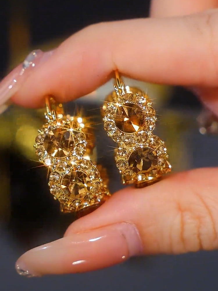 Pendientes de aguja de plata S925 Pendientes de diamantes de moda