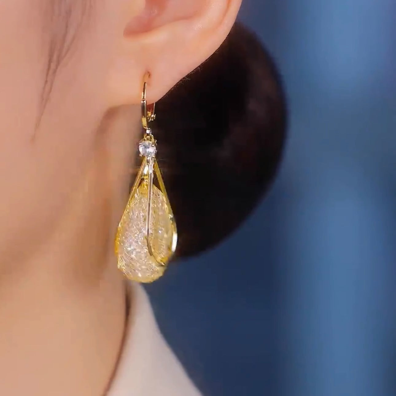 Women's Mesh Geometric Long Tassel Earrings