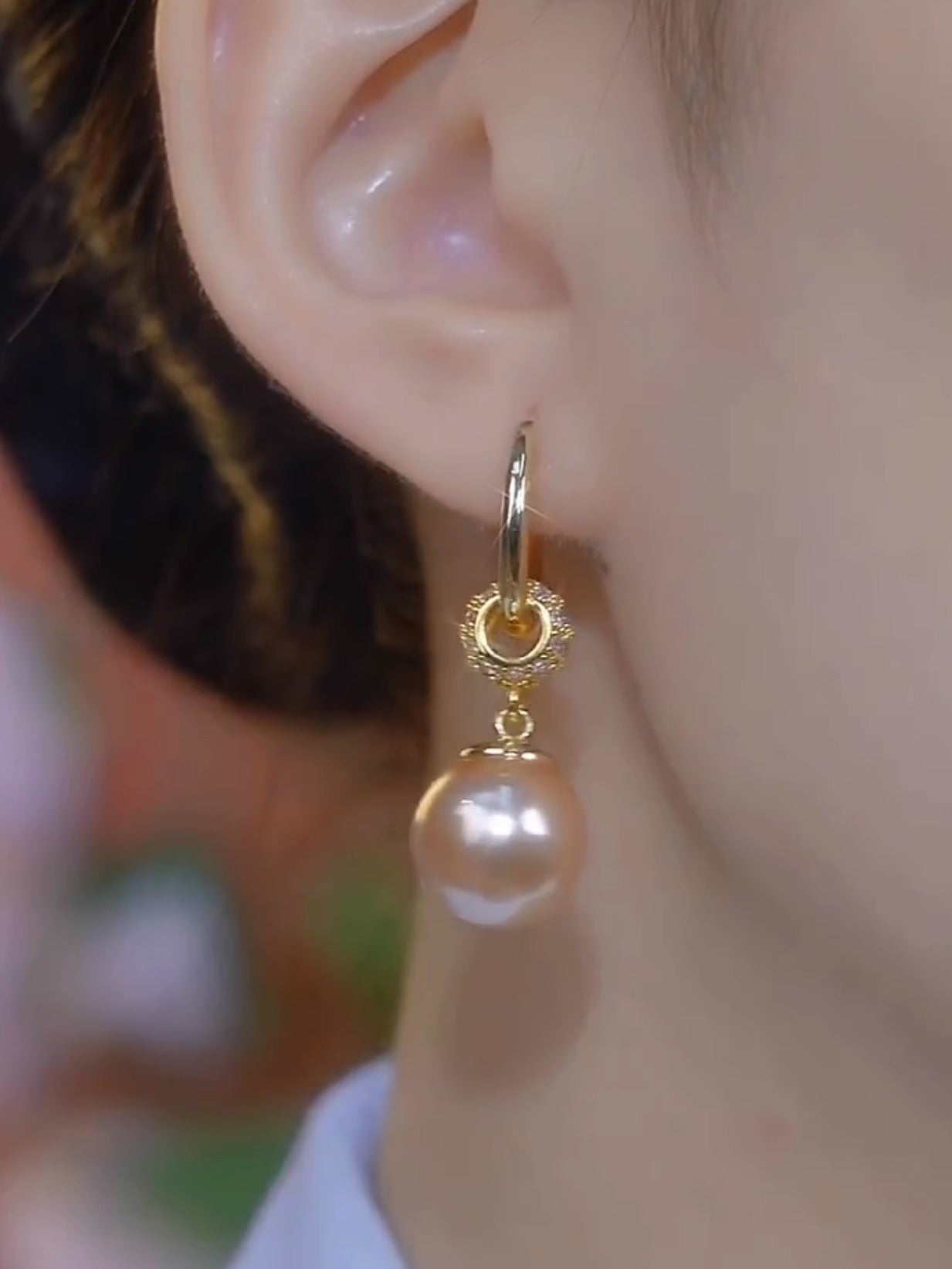 Elegant And Versatile Champagne Color Pearl Earrings Women'S Accessories