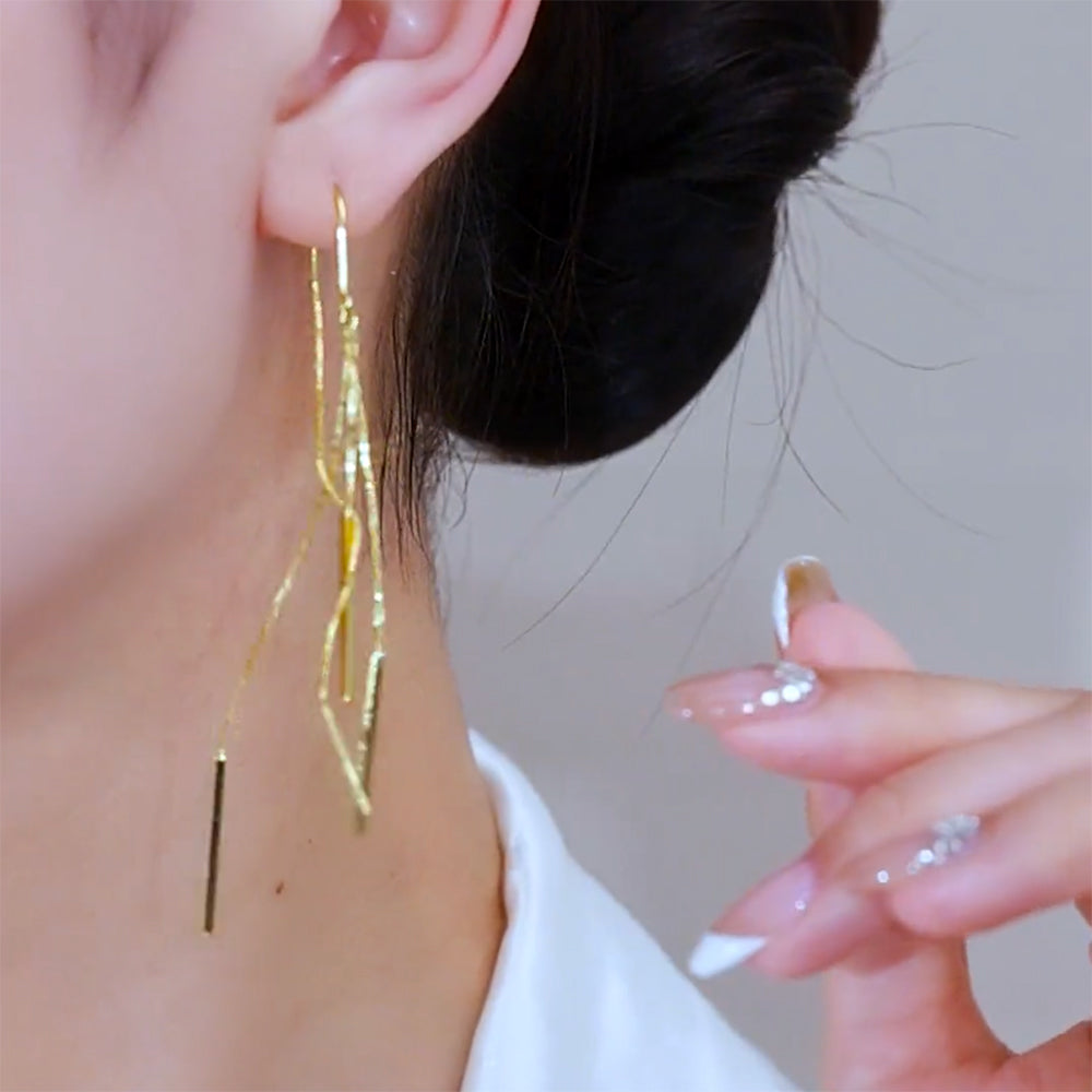 Elegant And Simple Long Tassel Earrings For Women, Perfect For Everyday Wear