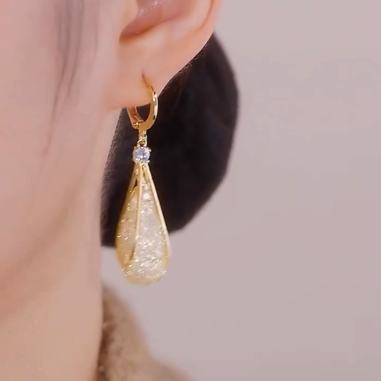 Women's Mesh Geometric Long Tassel Earrings