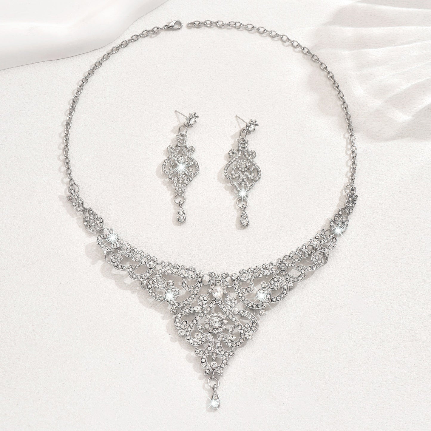(Necklace + Earrings Set) Party Dress Women's Accessories
