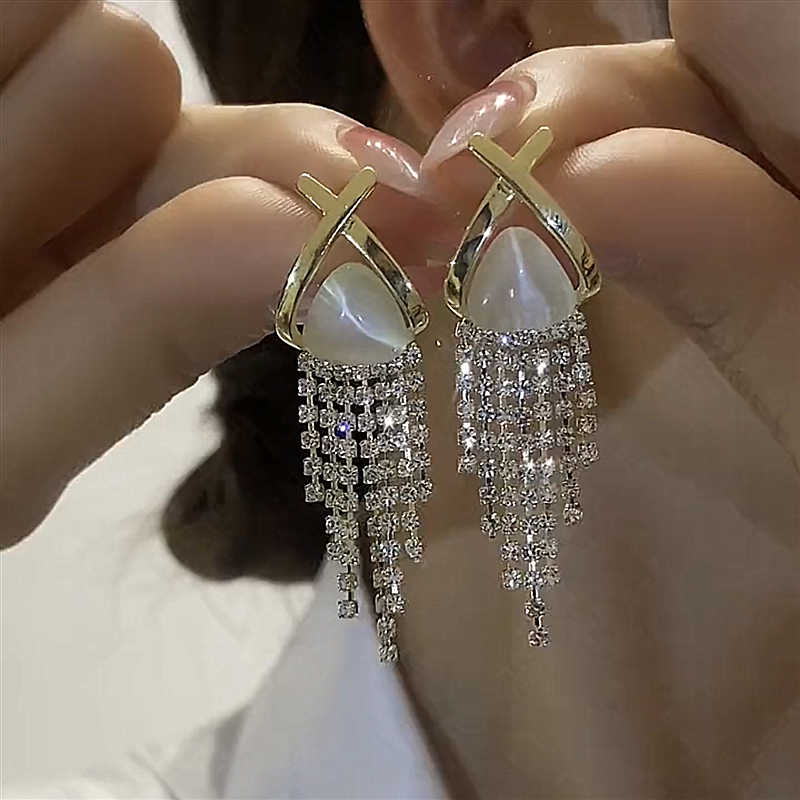 Vintage Tassel Drop Earrings for Women – S925 Sterling Silver Needle Luxury Statement Earrings