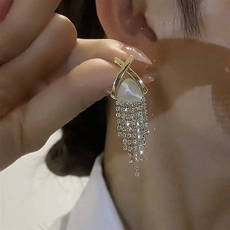 Vintage Tassel Drop Earrings for Women – S925 Sterling Silver Needle Luxury Statement Earrings