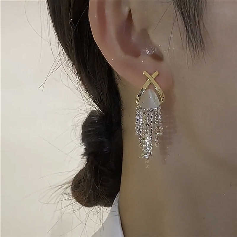 Vintage Tassel Drop Earrings for Women – S925 Sterling Silver Needle Luxury Statement Earrings
