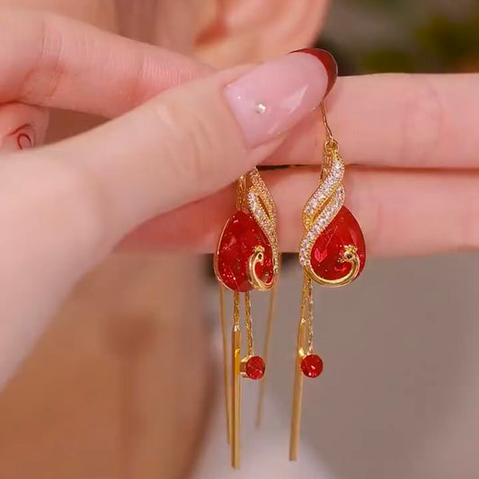Women's Crystal Phoenix Anti-lost Festive Earrings
