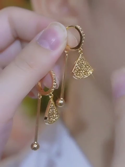 Diamond-Shaped Earrings, Light Luxury Women’s Accessories