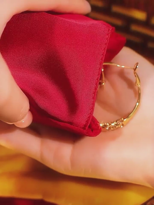 Pendientes de aro grandes de aleación de cobre con diseño de lujo y luz, accesorios para mujer